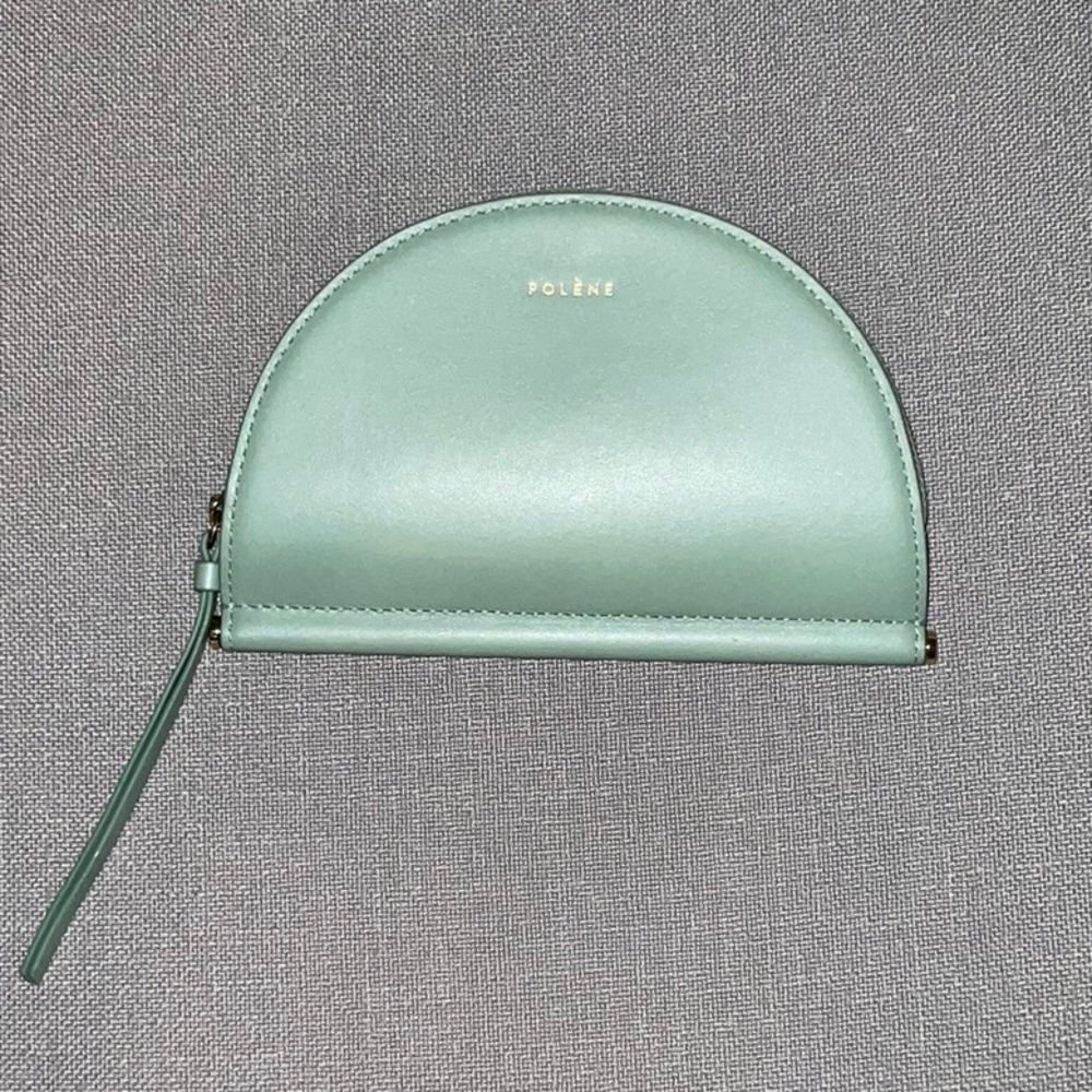 Polene Half Moon Wallet - Sage